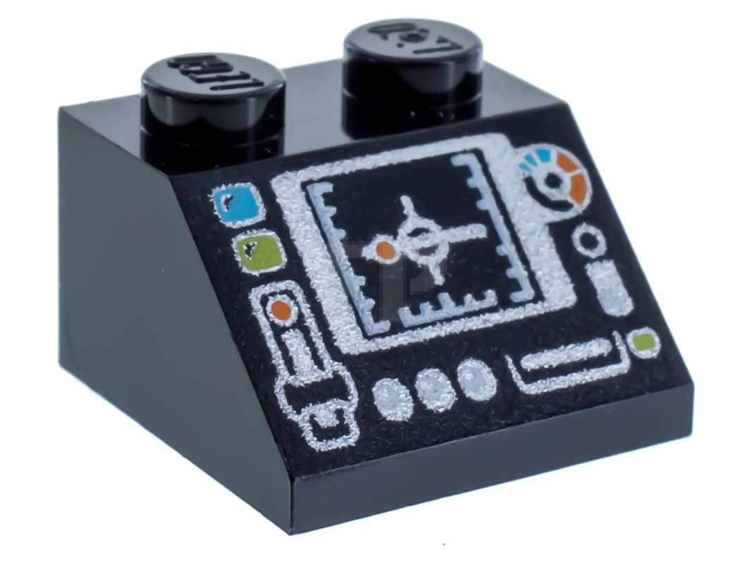 LEGO&reg; 6083346 - 3039pb076 - Pendenza 2 x 2 - 45° con modello di schermo di controllo