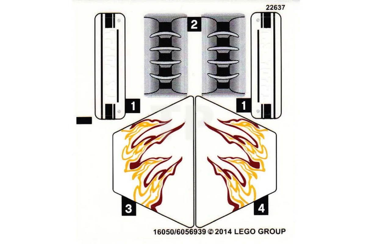 LEGO&reg; 6056939 - Adesivo per il set 70721 (versione trasparente)