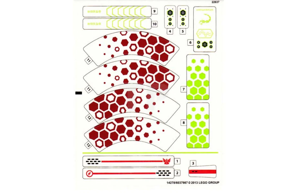 LEGO&reg; 6037987 - Sticker for Set 70708