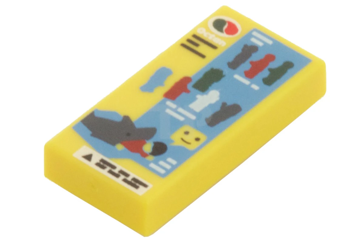 LEGO&reg; 6062528 - 3069pb0300 - Tile 1 x 2 with Octan Life Instructions Pattern