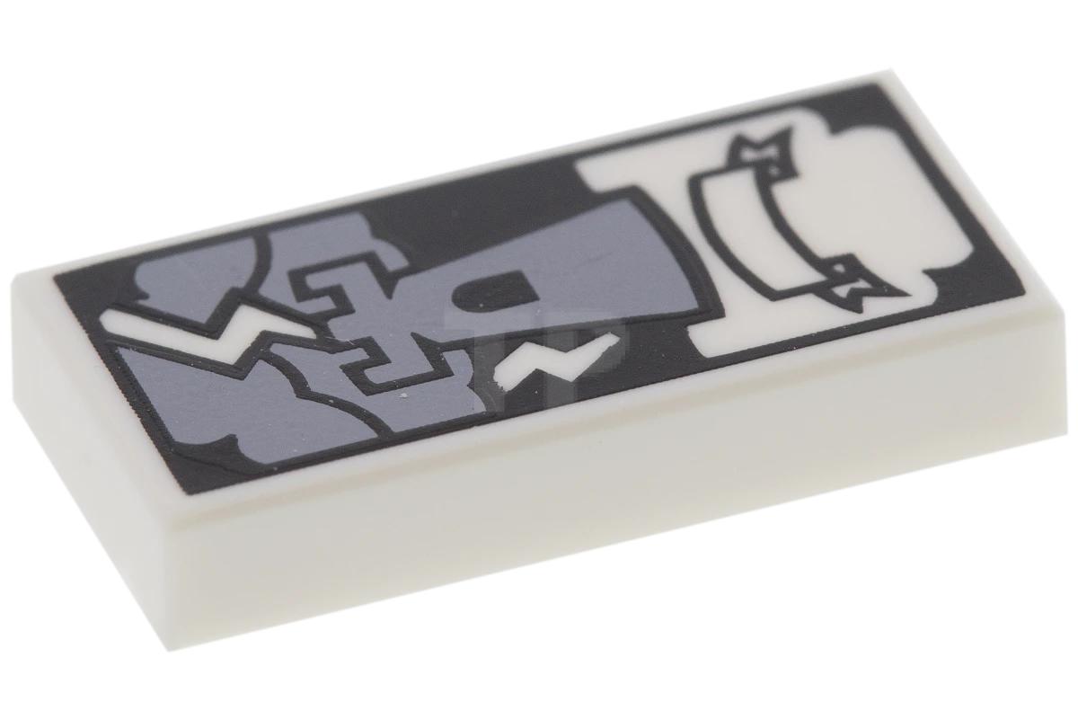 LEGO&reg; 6020244 - 3069pb0257 - Piastrelle 1 x 2 con motivo di carte dei Tarocchi