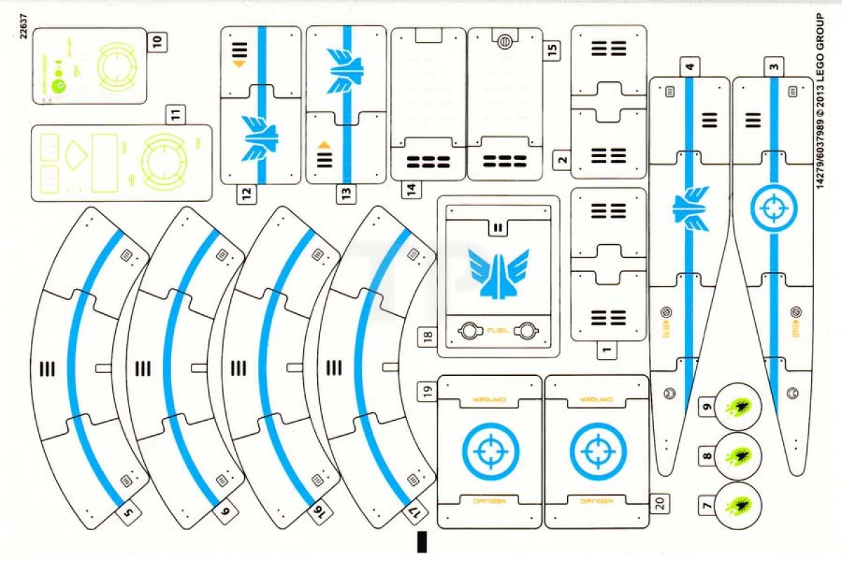 LEGO&reg; 6037989 - Sticker for Set 70709