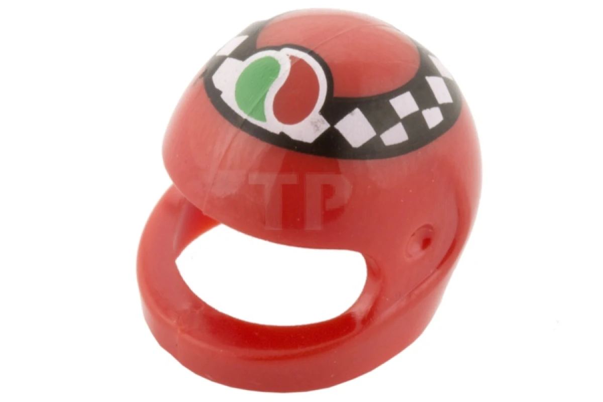 LEGO&reg; 4610076 - 2446pb32 - Minifig, Headgear Full-face Helmet with Octan Logo Pattern