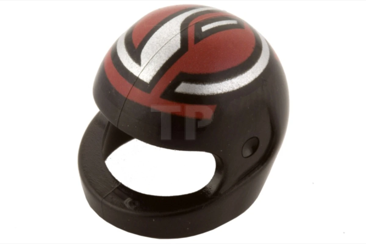 LEGO&reg; 4186107 - 2446pb18 - Minifig, Headgear Full-face Helmet with Strips Pattern