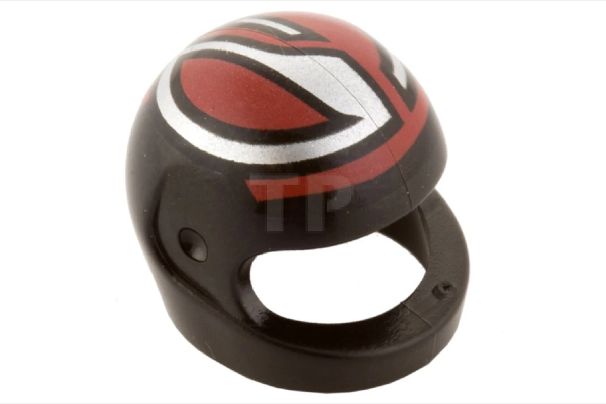 LEGO&reg; 4186107 - 2446pb18 - Minifig, Headgear Full-face Helmet with Strips Pattern