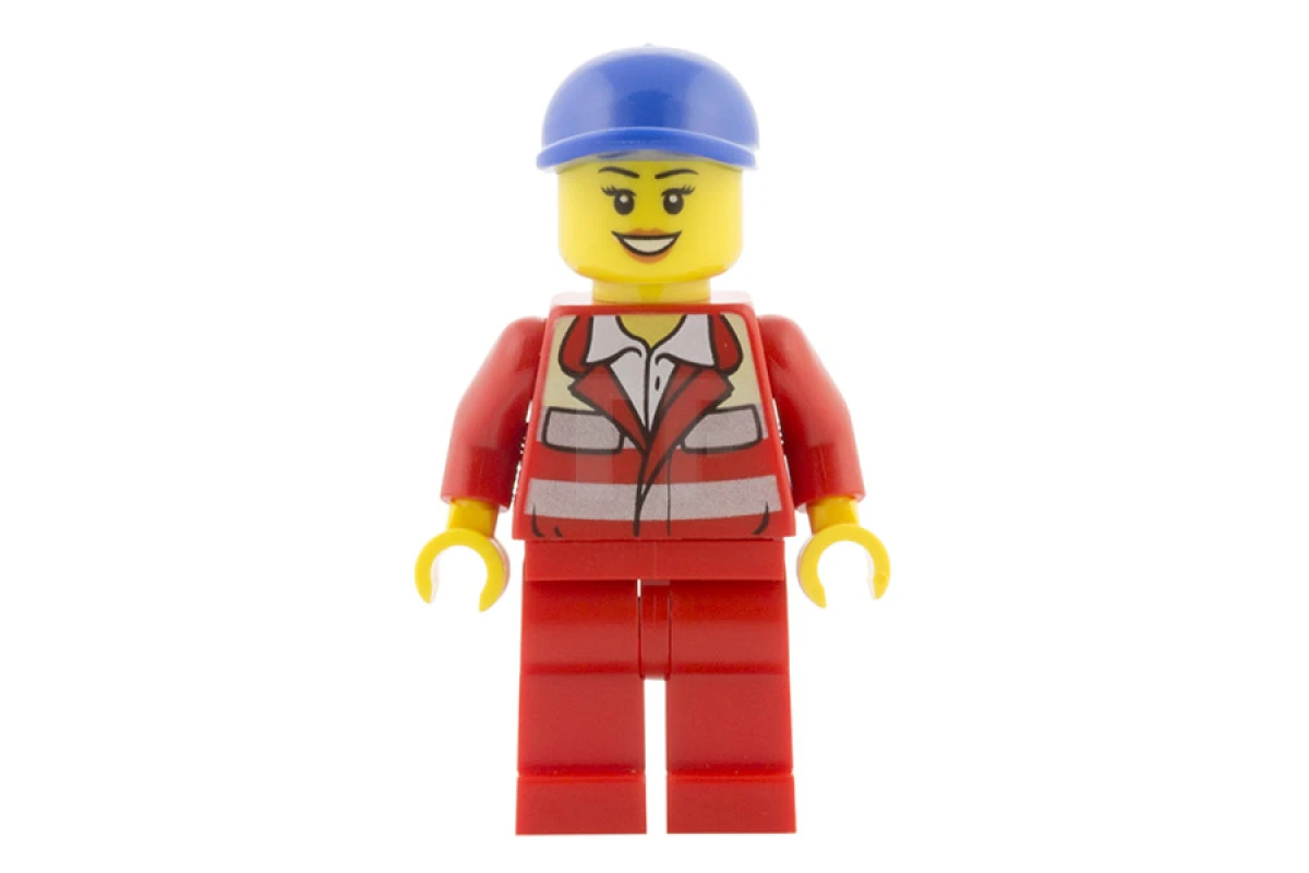 LEGO&reg; cty0317 Paramedic - Red Uniform, Female, Blue Short Bill Cap