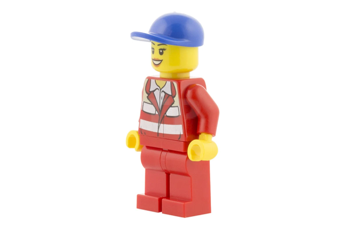 LEGO&reg; cty0317 Paramedic - Red Uniform, Female, Blue Short Bill Cap