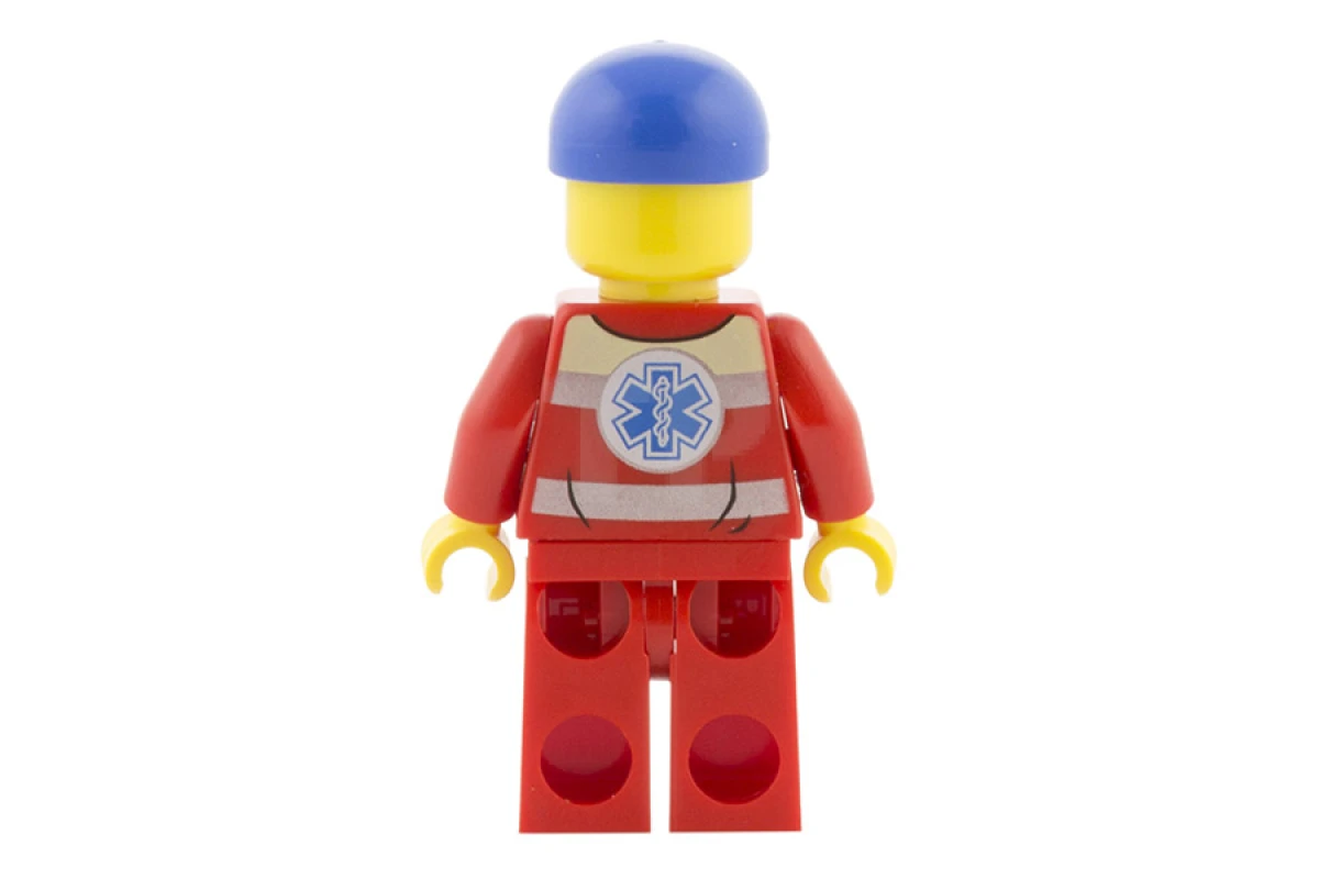 LEGO&reg; cty0317 Paramedic - Red Uniform, Female, Blue Short Bill Cap