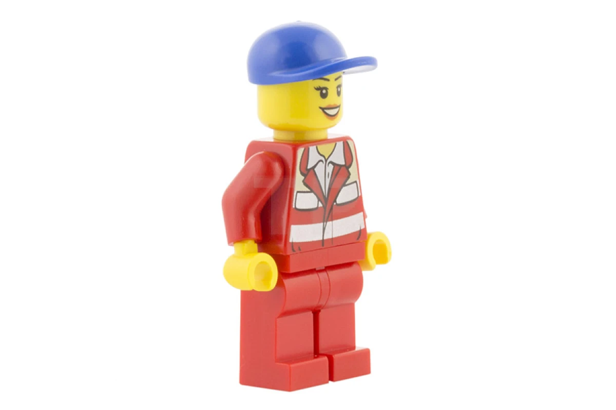 LEGO&reg; cty0317 Paramedic - Red Uniform, Female, Blue Short Bill Cap