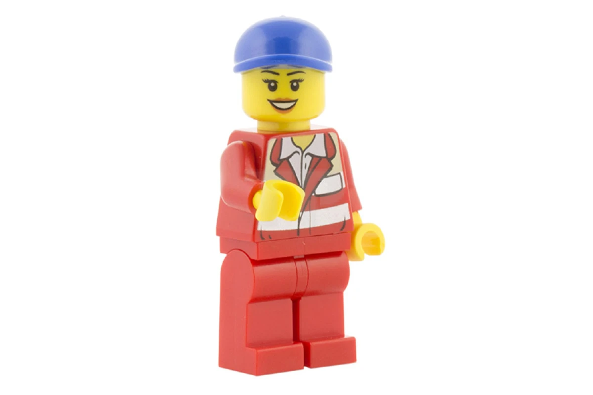 LEGO&reg; cty0317 Paramedic - Red Uniform, Female, Blue Short Bill Cap