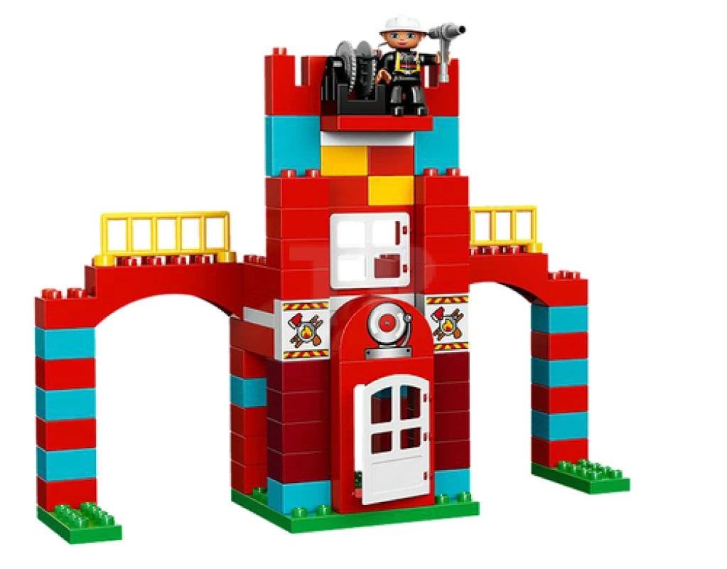 BRICK TRICK Caserma Dei Pompieri – Giocattolo Con Mattoncini Veri In Argilla Per Piccoli Architetti
