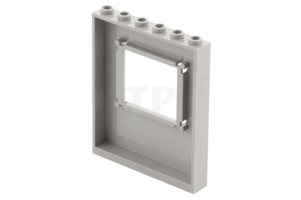 LEGO&reg; 6059076 - 15627pb001 - Panel 1 x 6 x 6 with Window with Bolted Frame and Police Badge Pattern