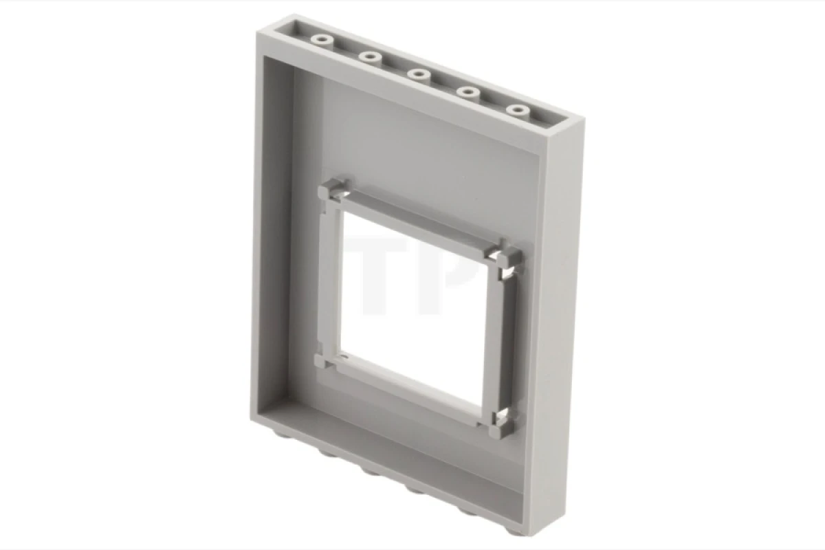 LEGO&reg; 6059076 - 15627pb001 - Panel 1 x 6 x 6 with Window with Bolted Frame and Police Badge Pattern