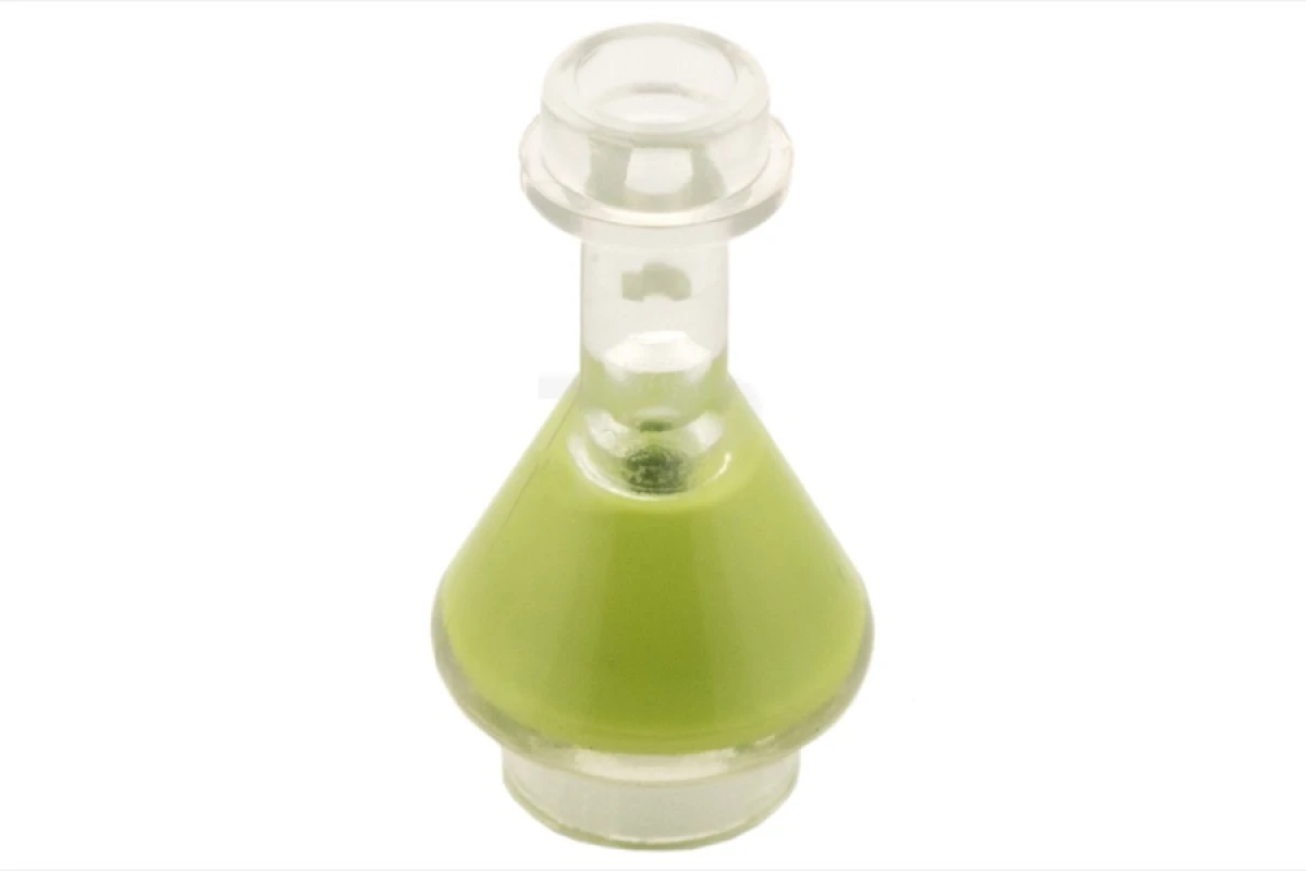 LEGO&reg; 6109483 - 93549pb05 - Minifig, Utensil Bottle, Erlenmeyer Flask with Lime Fluid Pattern