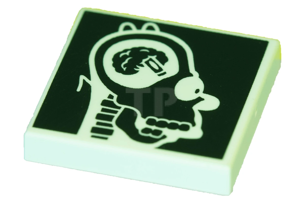 LEGO&reg; 6109940 - 3068pb0926 - Tile 2 x 2 with Simpsons Homer's Head X-Ray Pattern