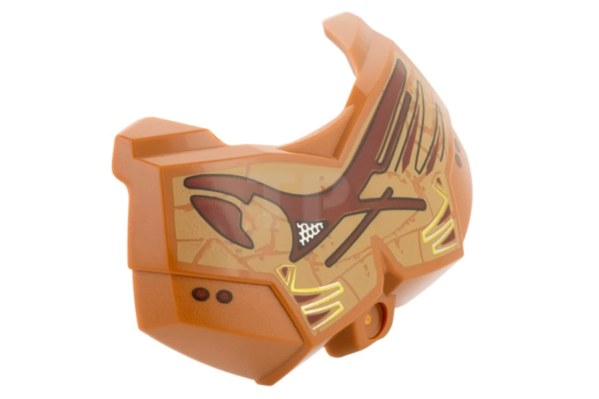 LEGO&reg; 6104414 - 98603pb013 - Hero Factory Chest Armor Small with Tan and Reddish Brown Pattern