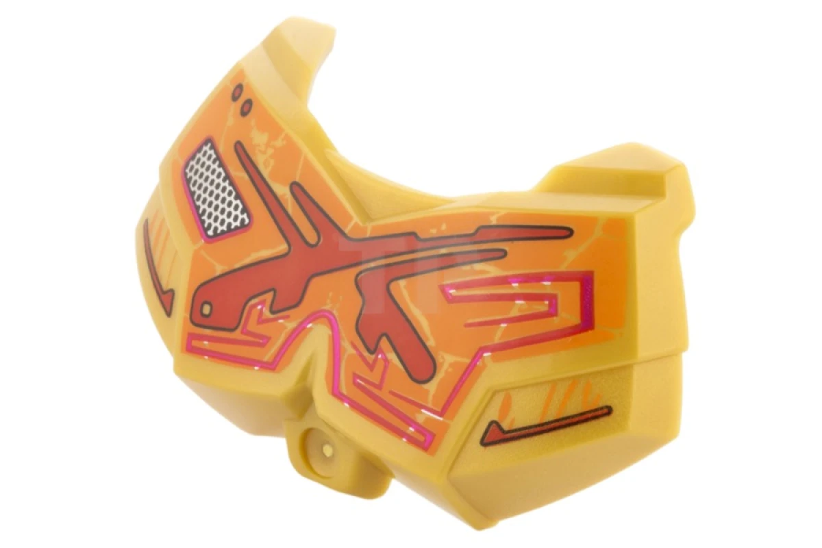 LEGO&reg; 98603pb016 - 6101929 - Hero Factory Chest Armor Small with Red and Orange Pattern