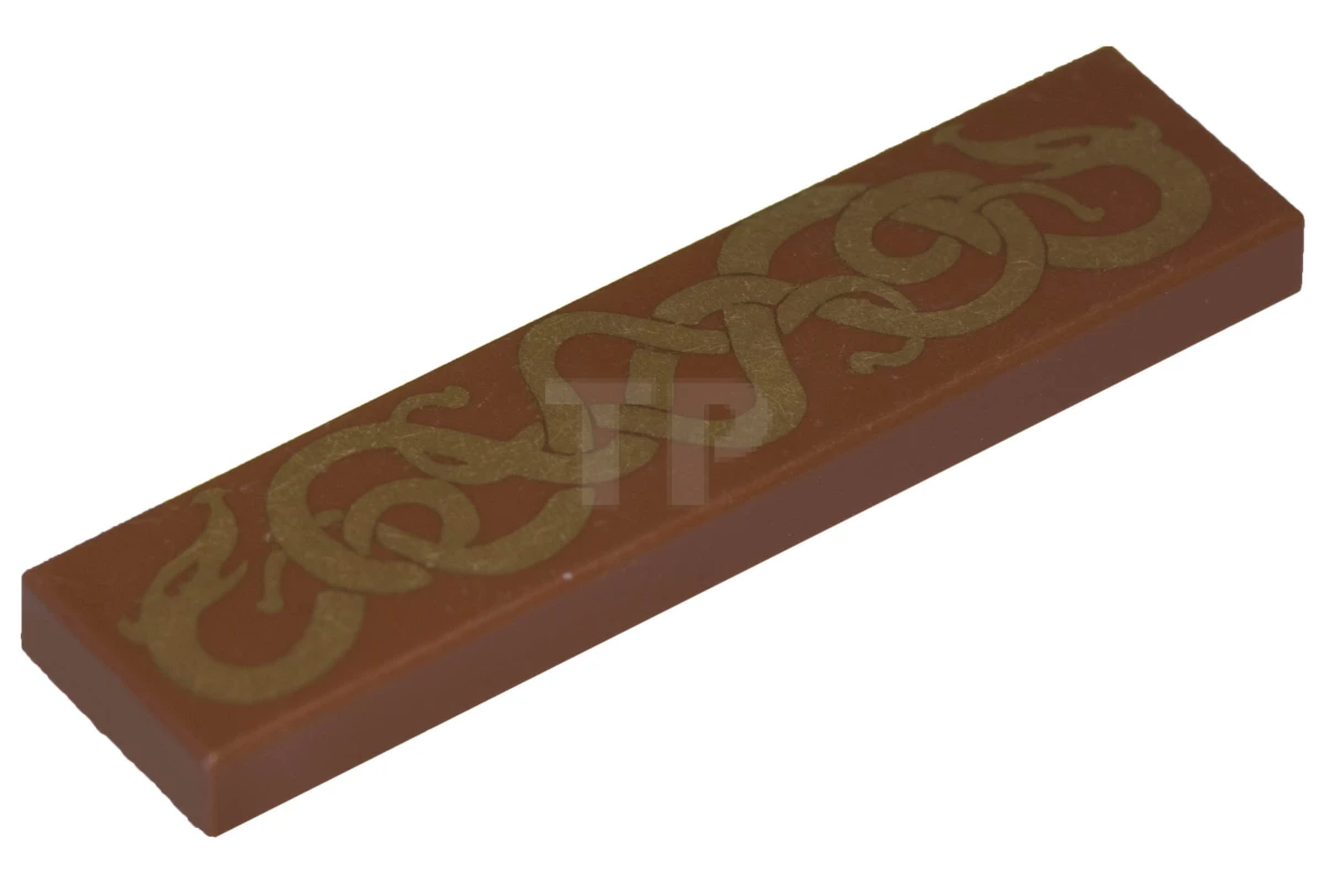 LEGO&reg; 4490372 - 2431pb043 - Carreau 1 x 4 avec motif de serpents vikings.