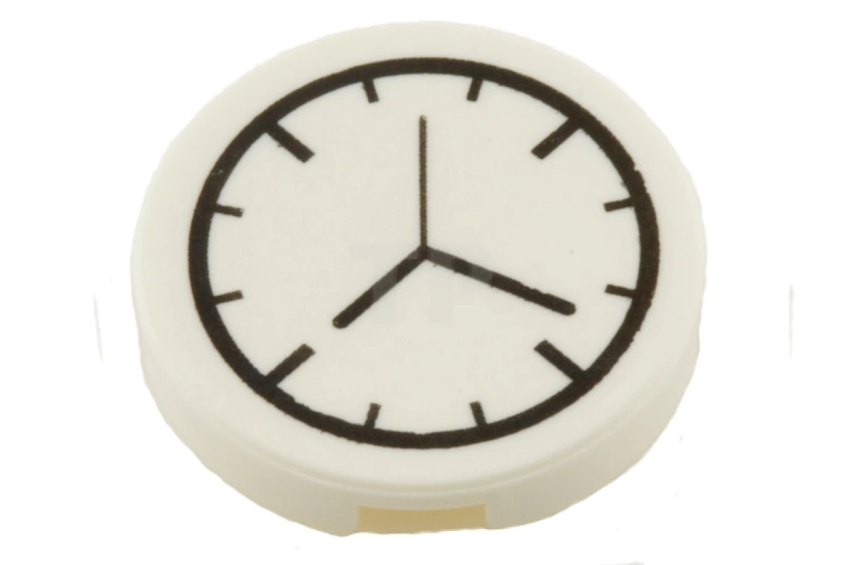LEGO&reg; 4150px1 - 4507355 - Tile, Round 2 x 2 with Clock Pattern and Bottom X