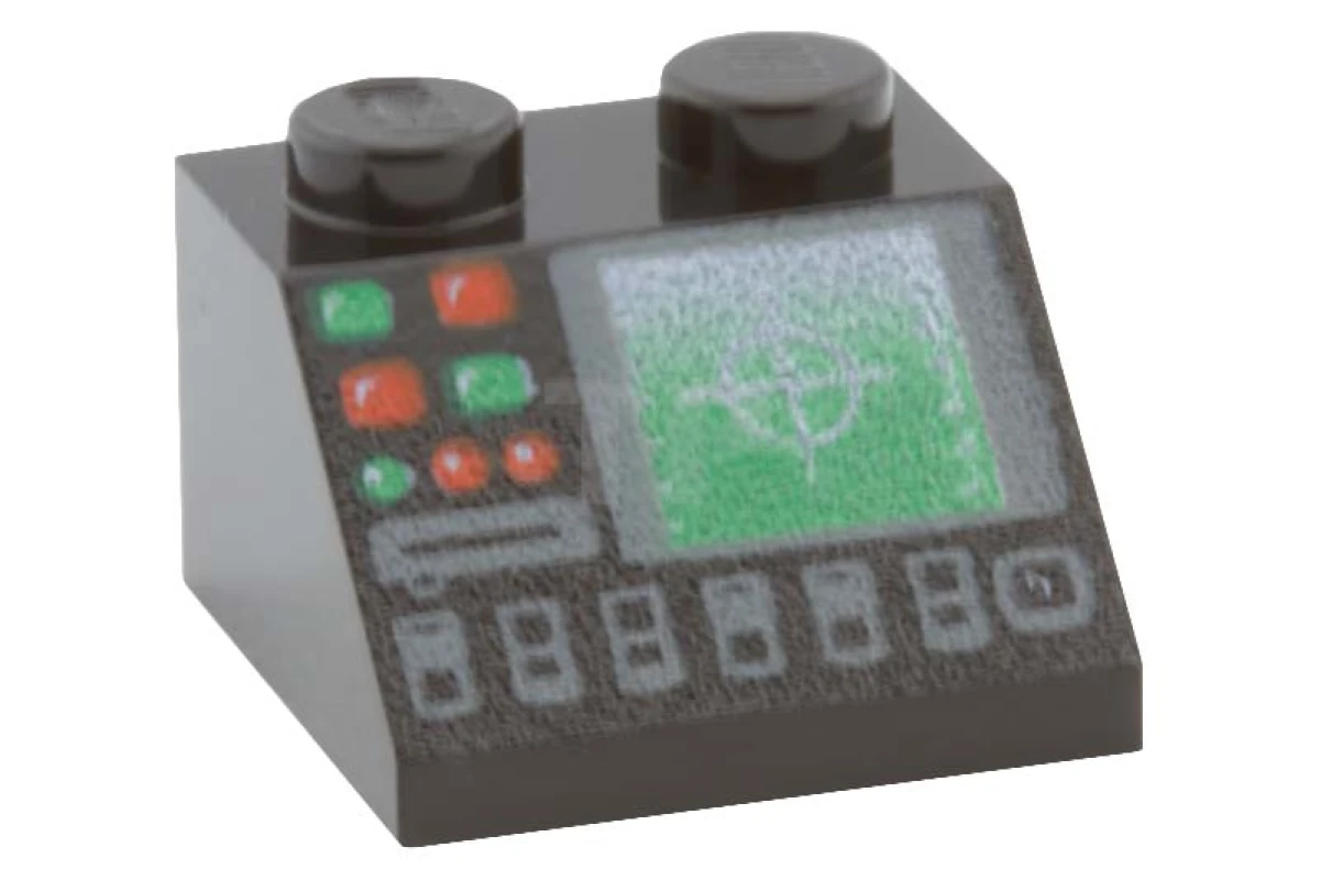 LEGO&reg; 4295400 - 3039pb041 - Pente 2 x 2 - 45° avec motif d'écran radar.