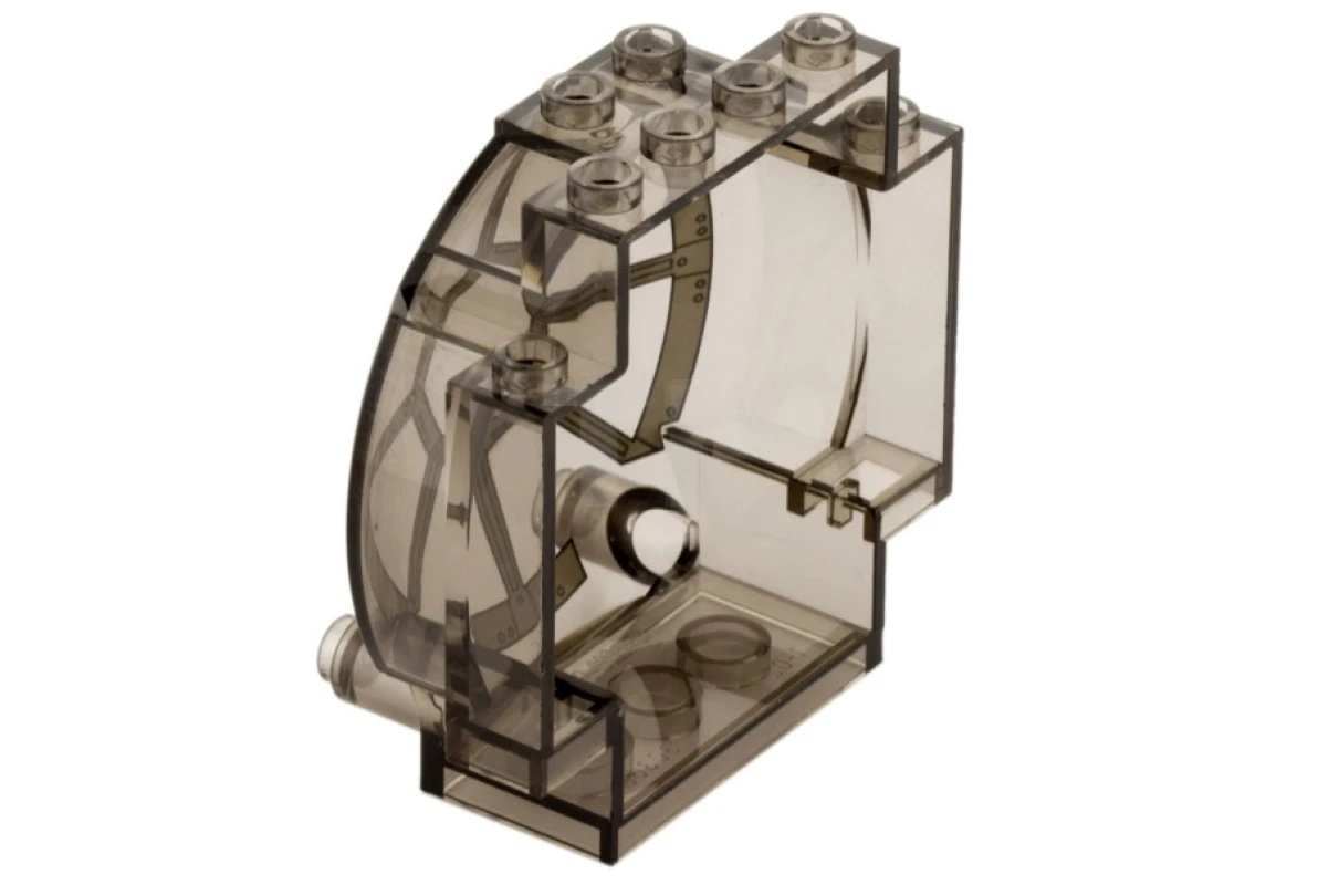 LEGO&reg; 30366px2 - 4124140 - Windscreen 3 x 6 x 5 Bubble with SW 8 Spoke Radial Pattern