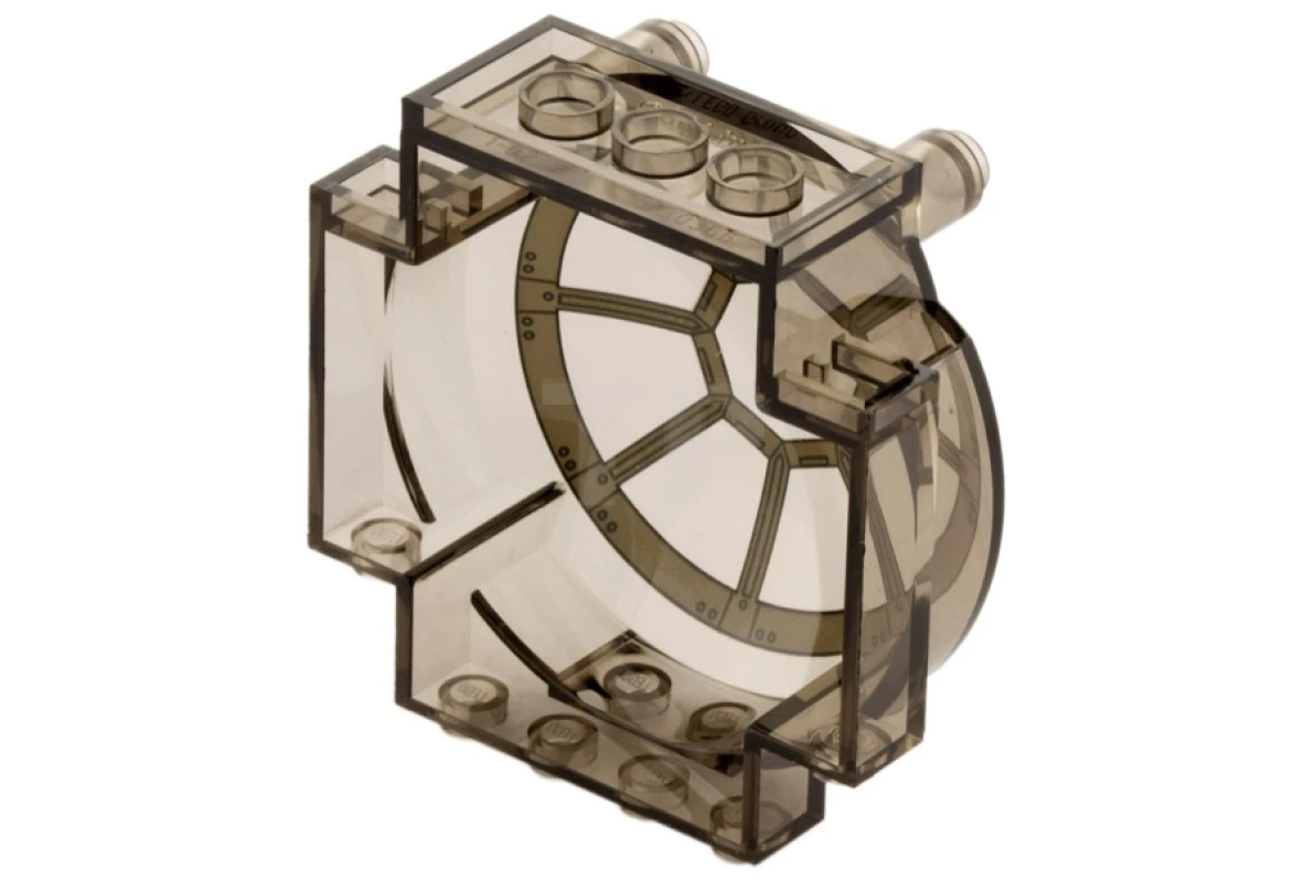 LEGO&reg; 30366px2 - 4124140 - Windscreen 3 x 6 x 5 Bubble with SW 8 Spoke Radial Pattern