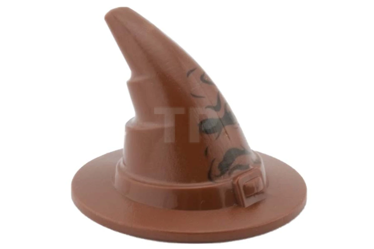 LEGO&reg; 4611993 - 6131pb05 - Minifig, Headgear Hat, Wizards with Black HP Sorting Hat Pattern