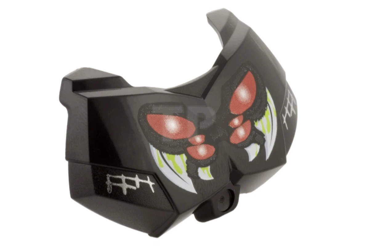 LEGO&reg; 98603pb011 - 6104404 - Hero Factory Chest Armor Small with Red Spider Eyes and White Fangs Pattern