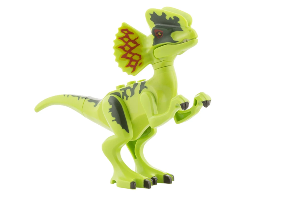 LEGO&reg;  - Dilo01 - Dino Dilophosaurus avec dos vert foncé - Assemblage complet
