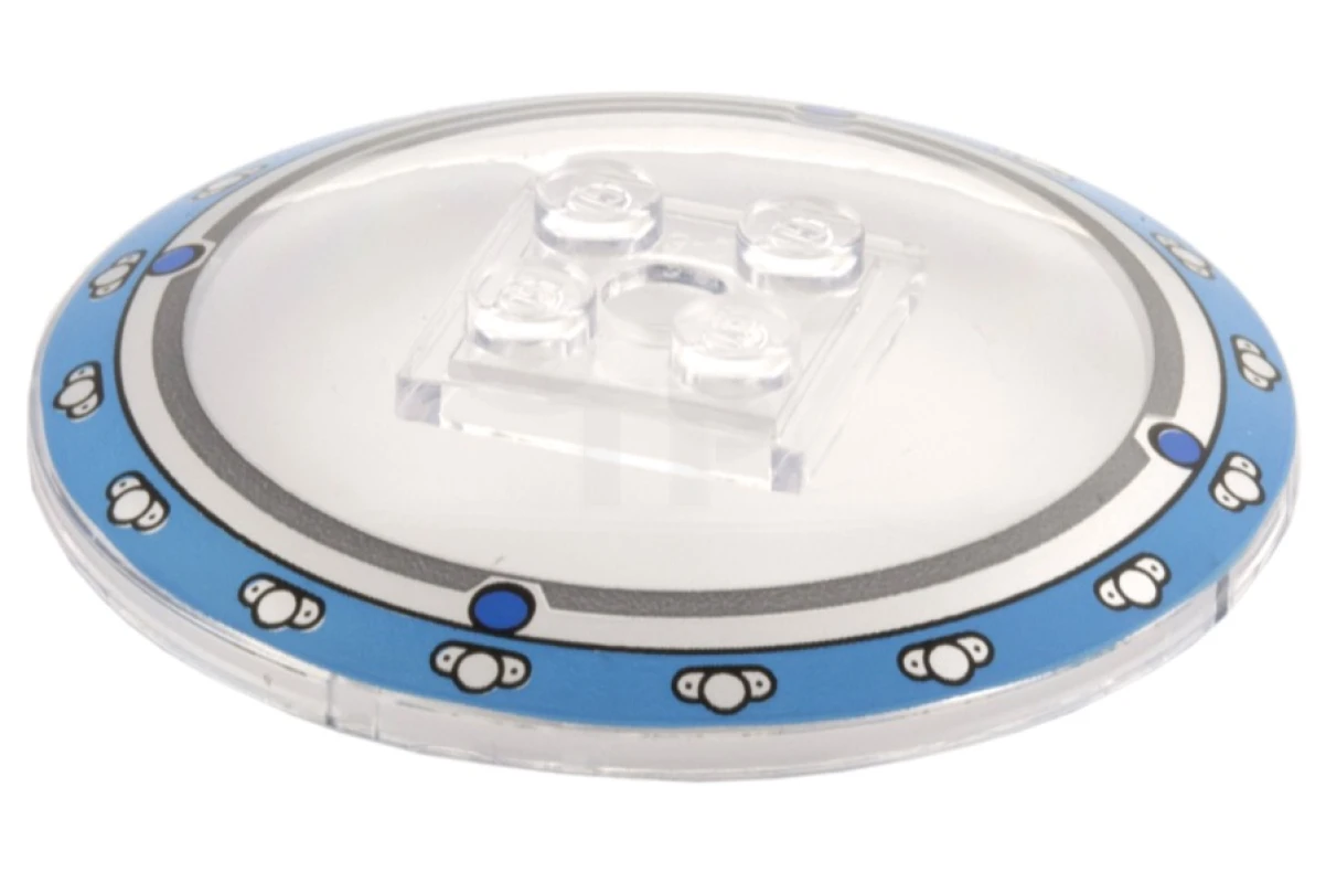 LEGO&reg; 6117526 - 44375bpb03 - Plato 6 x 6 Invertido (Radar) con diseño de bordes