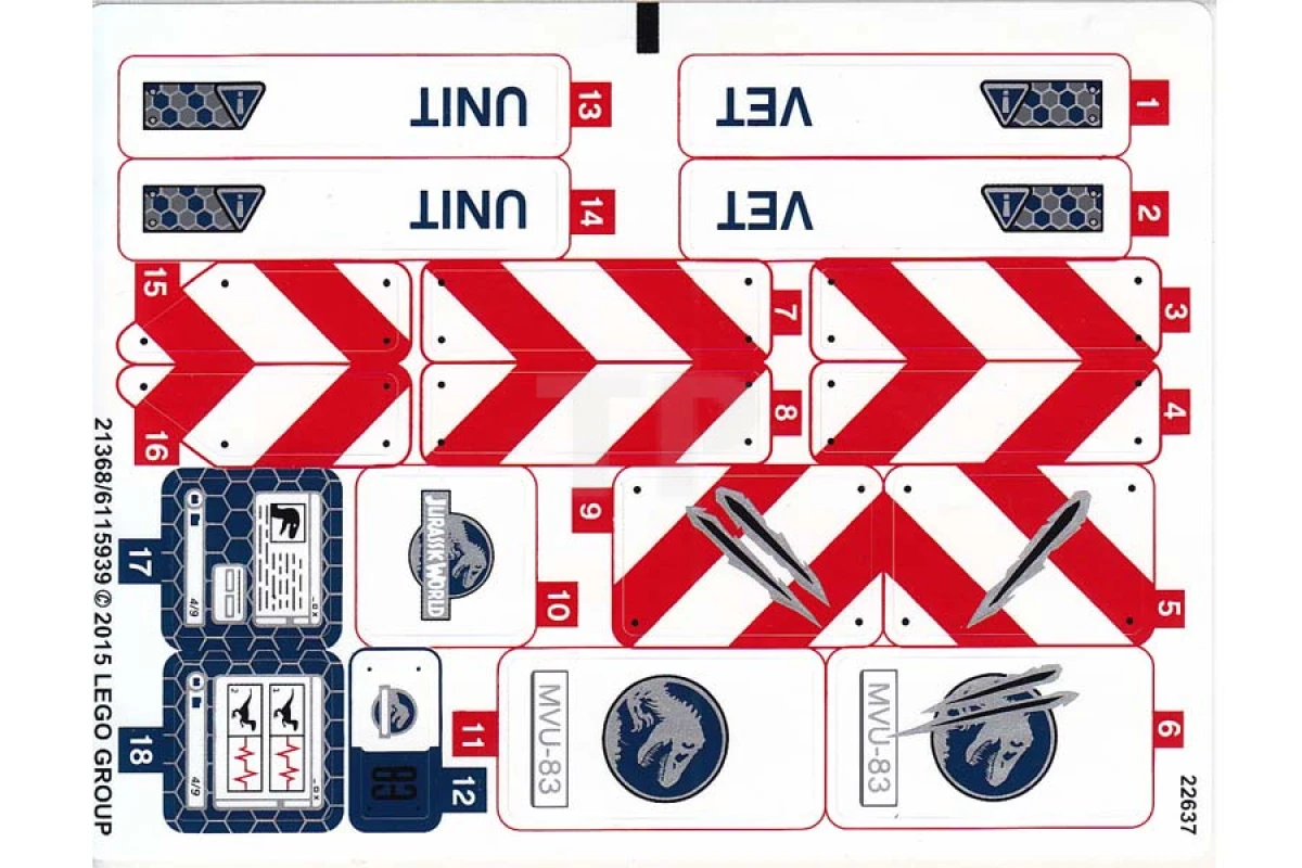 LEGO&reg;  - Autocollant pour l'ensemble 75917