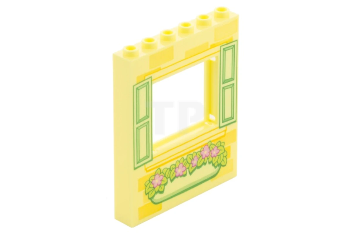 LEGO&reg; 6116532 - 15627pb008 - Panel 1 x 6 x 6 with Window with Shutters and Flower Box Pattern