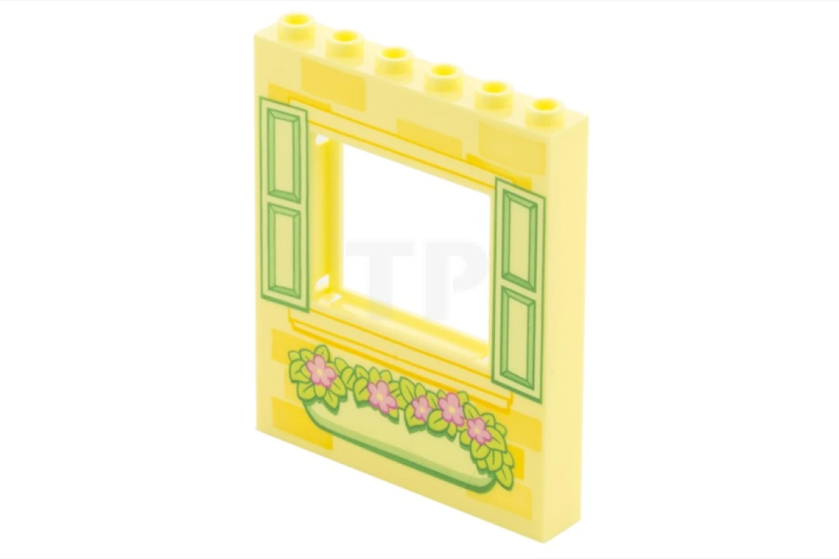 LEGO&reg; 6116532 - 15627pb008 - Panel 1 x 6 x 6 with Window with Shutters and Flower Box Pattern