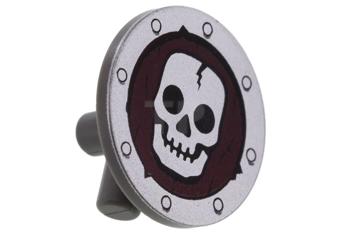 LEGO&reg; 4506836 - 59231pb01 - Schild rund mit Totenkopf-Muster