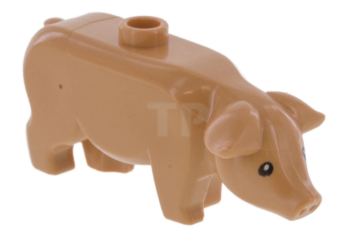 LEGO&reg; 4569840 - 87621pb01 - Pig with Black Eyes and White Pupils Pattern