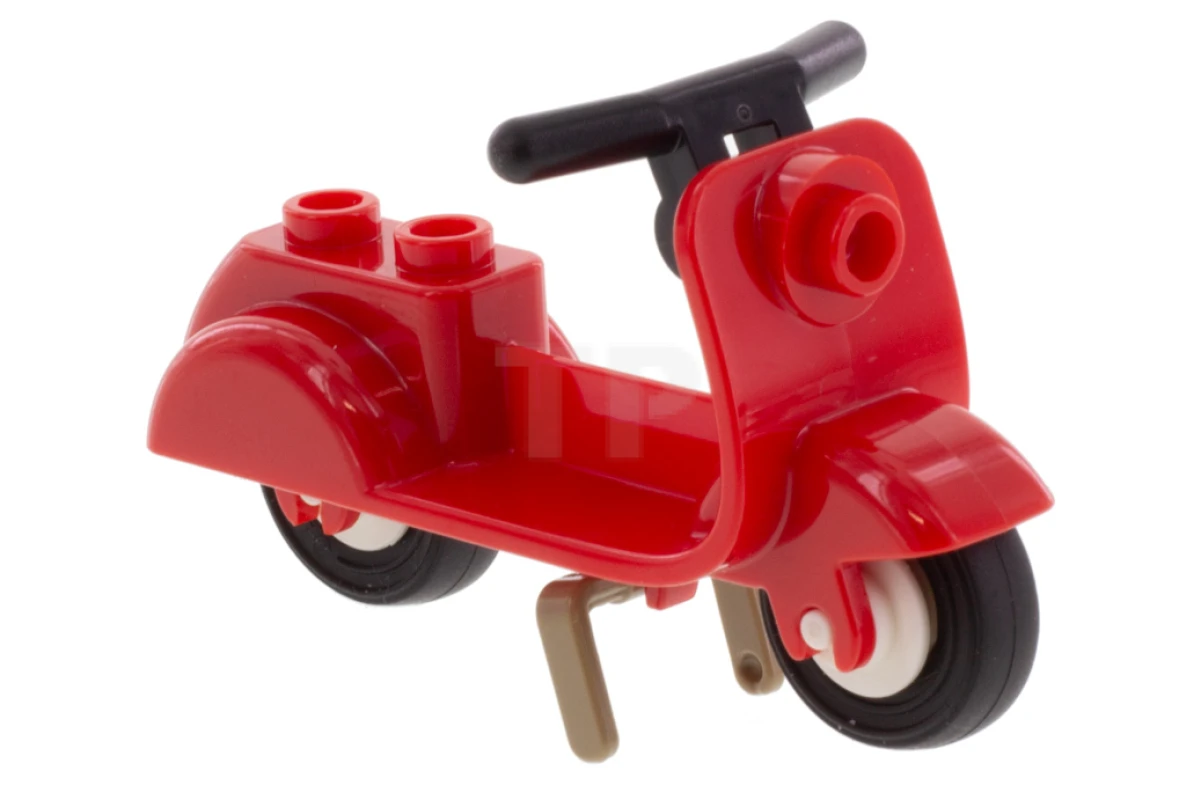 LEGO&reg;  - 15396c02 - Scooter - Compleet met donkerbruine standaard en zwart stuur