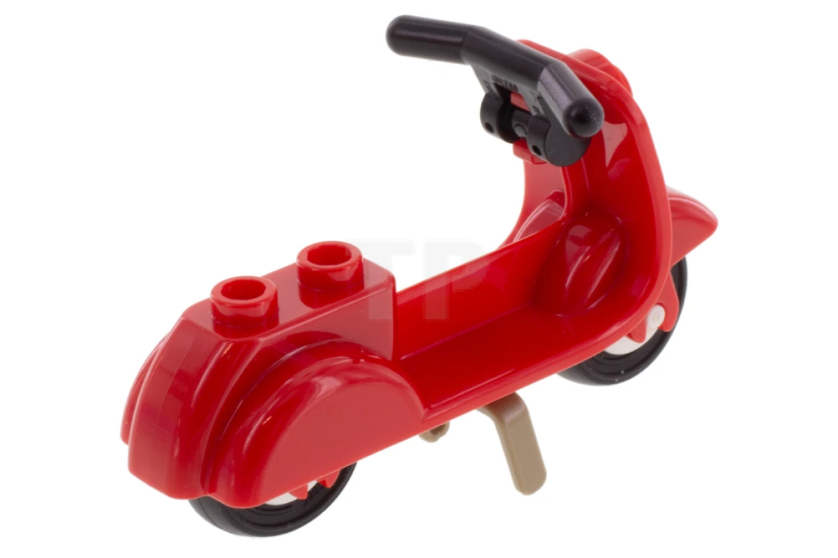 LEGO&reg;  - 15396c02 - Scooter - Compleet met donkerbruine standaard en zwart stuur