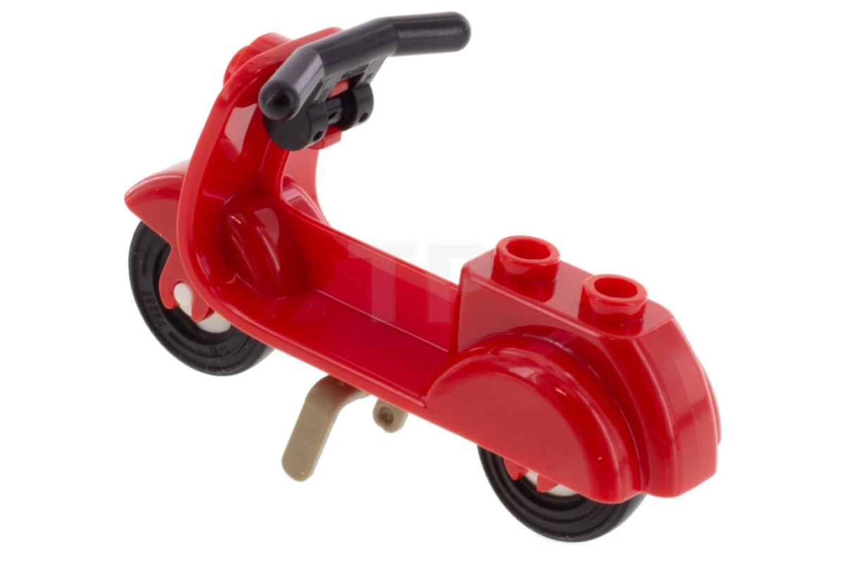 LEGO&reg;  - 15396c02 - Scooter - Compleet met donkerbruine standaard en zwart stuur