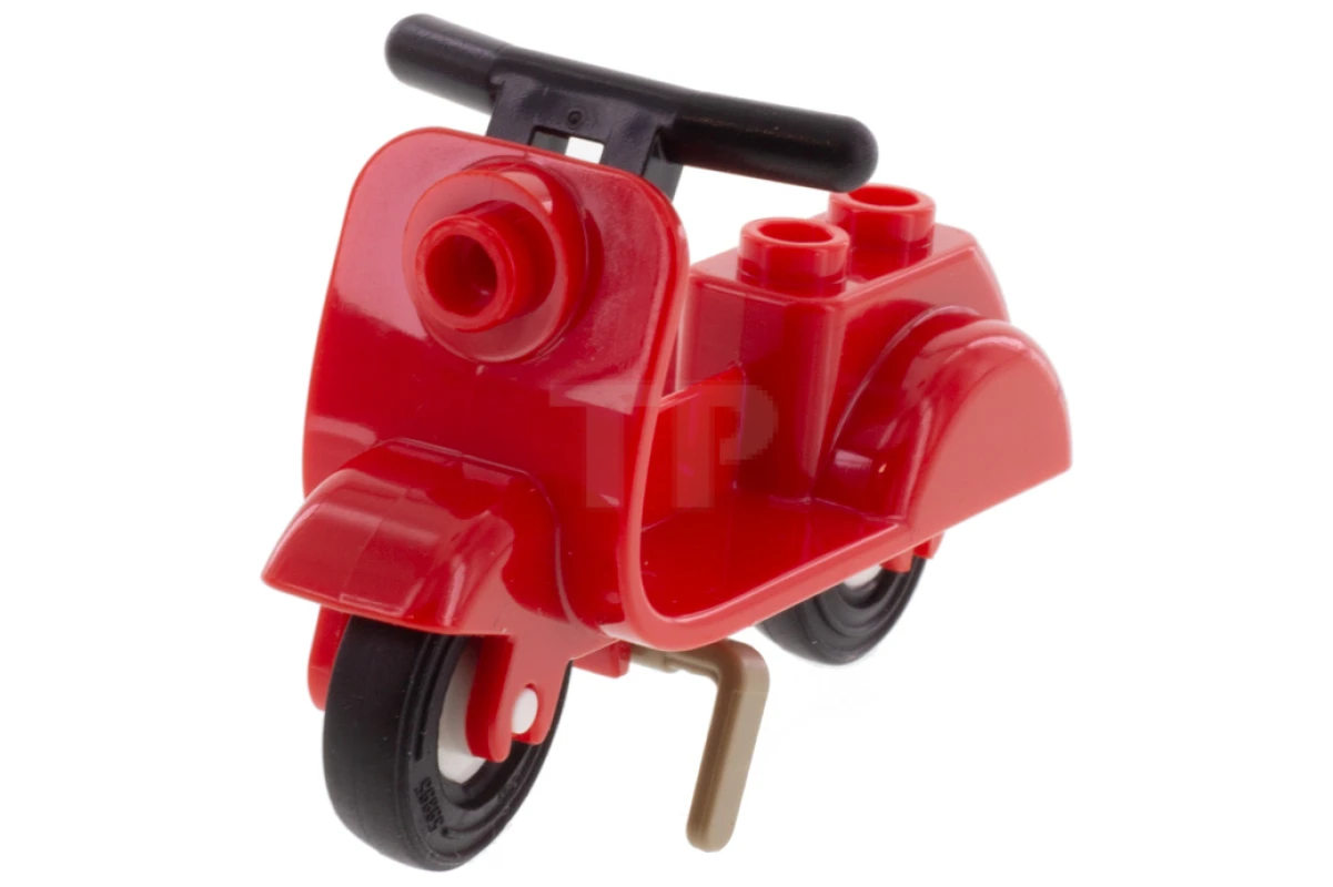 LEGO&reg;  - 15396c02 - Scooter - Compleet met donkerbruine standaard en zwart stuur