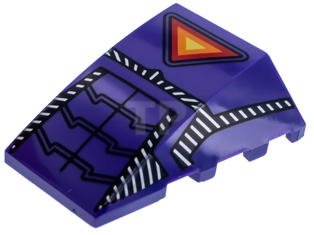 LEGO&reg; 6078473 - 47753pb053 - Slope 4 x 4 Wedge with Sentinel Triangle Pattern
