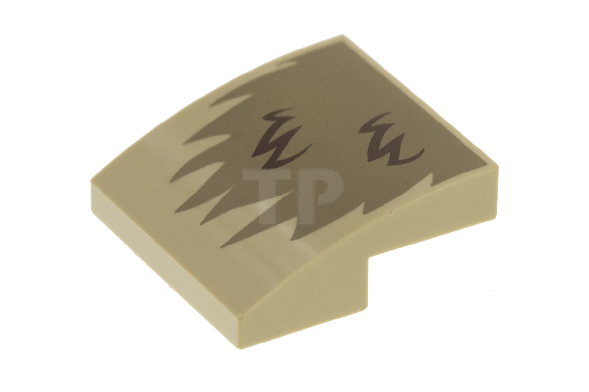 LEGO&reg; 6079133 - 15068pb010 - Slope 2 x 2 x 2/3 Curved with Fur Pattern