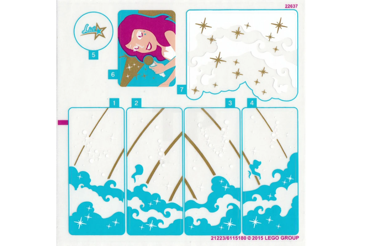 LEGO&reg; 6115180 - Adesivo per il set 41105 - Foglio2