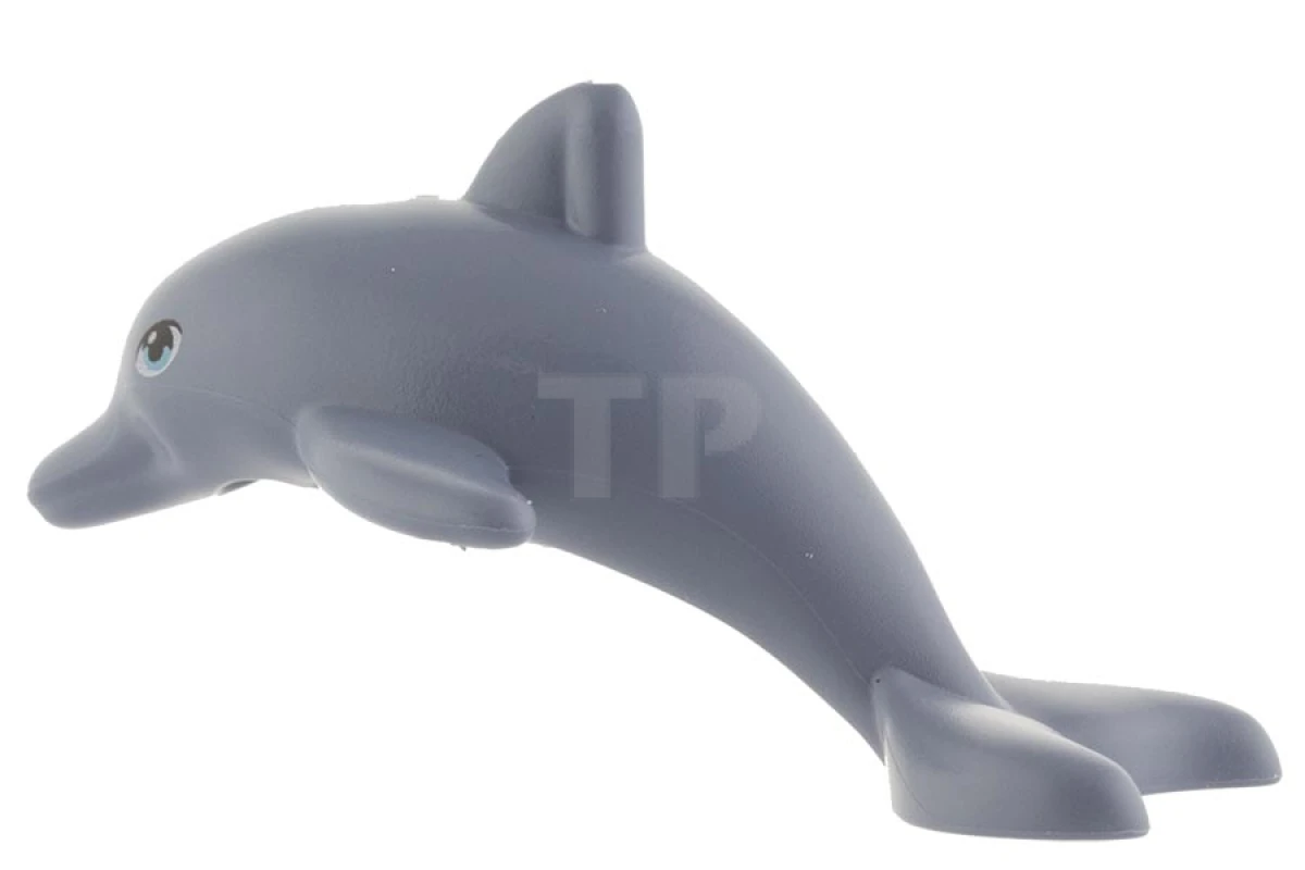 LEGO&reg; 6035448 - 13392pb03 - Dolphin, Jumping with Bottom Axle Holder and Blue Eyes Pattern