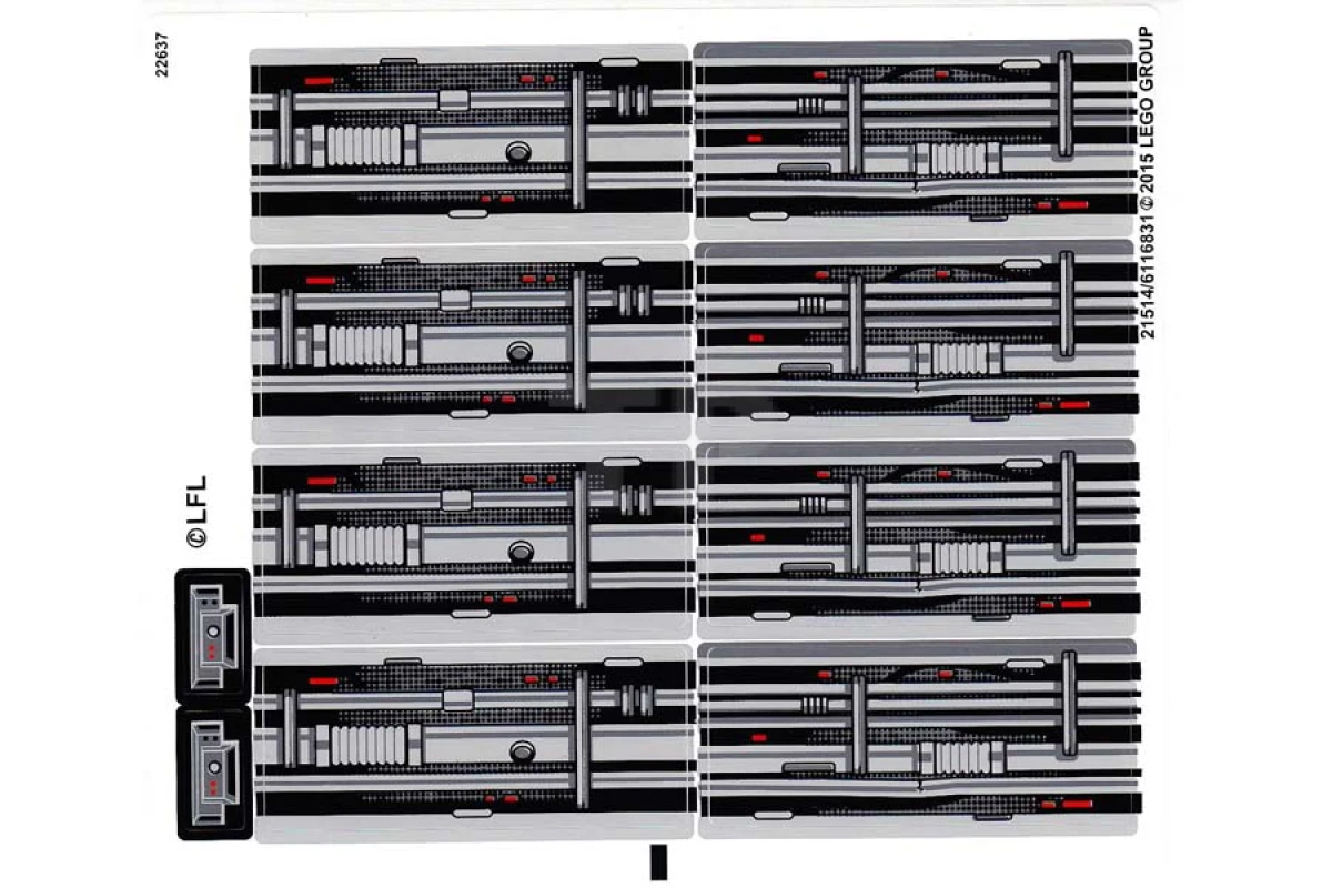 LEGO&reg;  - Autocollant pour l'ensemble 75093