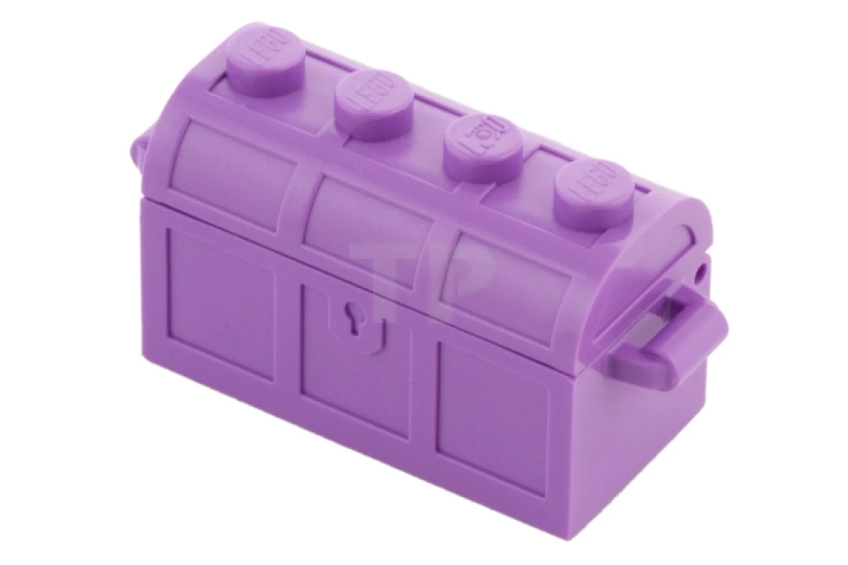 LEGO&reg; 4738ac01 -  - Container, Treasure Chest, Complete Assembly - Thick Hinge, Slots in Back