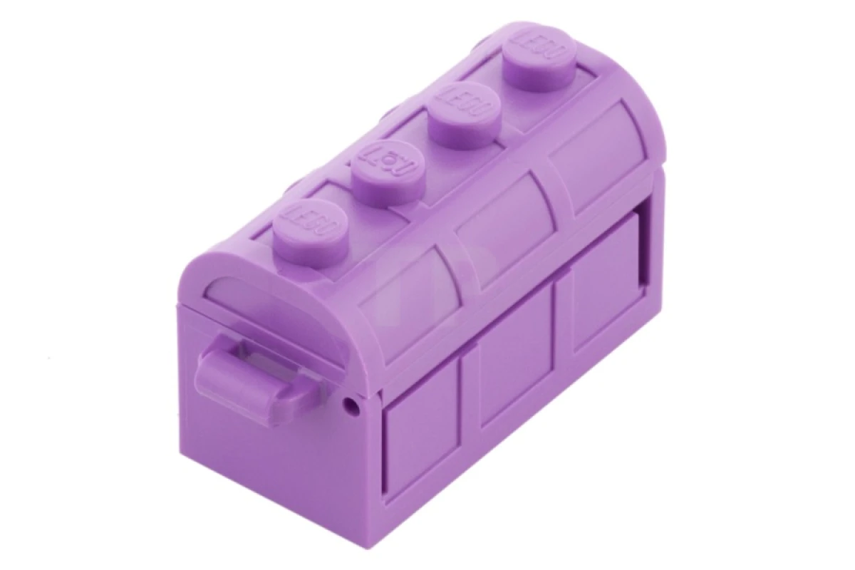 LEGO&reg; 4738ac01 -  - Container, Treasure Chest, Complete Assembly - Thick Hinge, Slots in Back