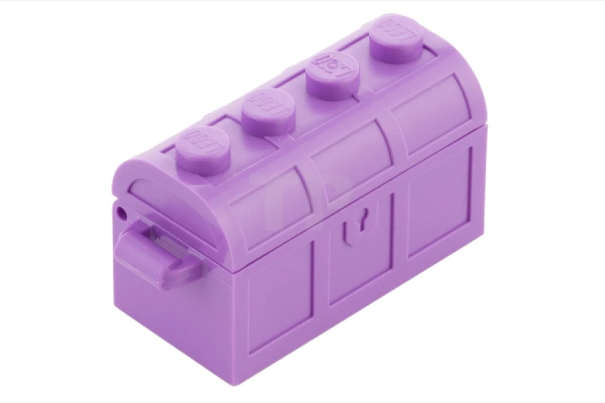 LEGO&reg; 4738ac01 -  - Container, Treasure Chest, Complete Assembly - Thick Hinge, Slots in Back