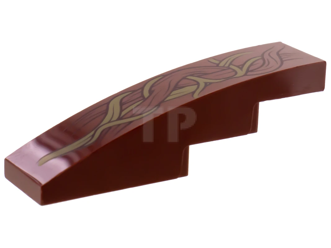 LEGO&reg; 6083020 - 61678pb069 - Slope Curved 4 x 1 with Entwined Vines Pattern