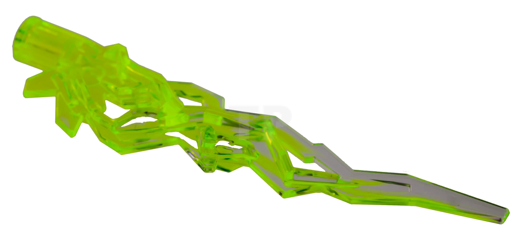 LEGO&reg; 6105637 - 11302pb03 - Hero Factory Weapon Accessory - Flame/Lightning Bolt with Axle Hole with Marbled Trans-Clear Pattern