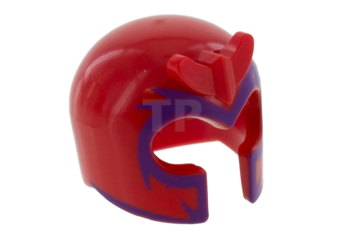 LEGO&reg; 6508979 - 10305pb01 - Minifig, Casco con copricapo con punte anteriori e motivo viola scuro (Magneto)